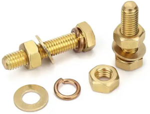Brass Bolts and Nuts Hexagon Head Screws